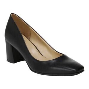 Naturalizer Women’s Warner Square Toe Block Heel Pumps Black Size 10 M